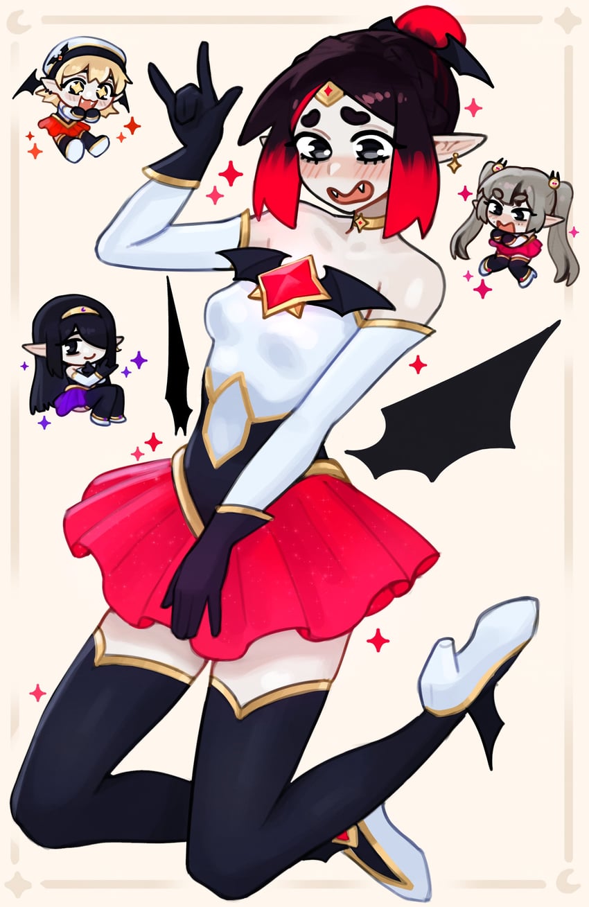 eleanor, mavie, licorice, and scarlett (original) drawn by justadrian_(yoadriandk)