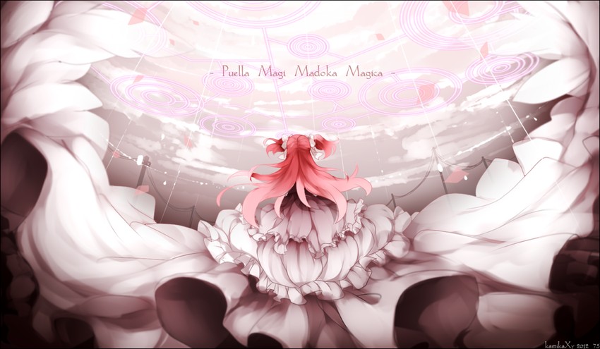 kaname madoka and ultimate madoka (mahou shoujo madoka magica) drawn by shouen_kigashi