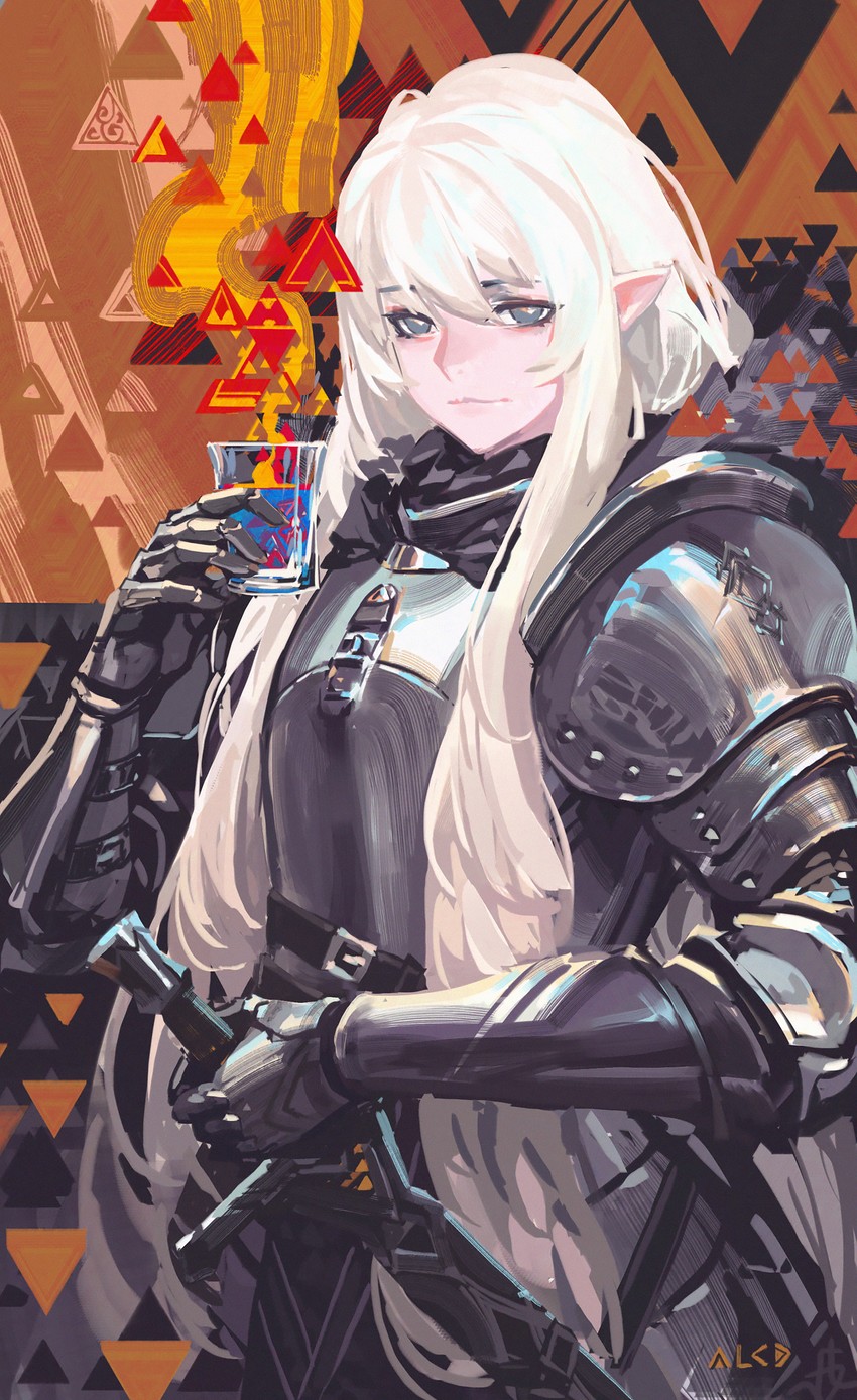 grey knight julia (pixiv fantasia and 1 more) drawn by alcd