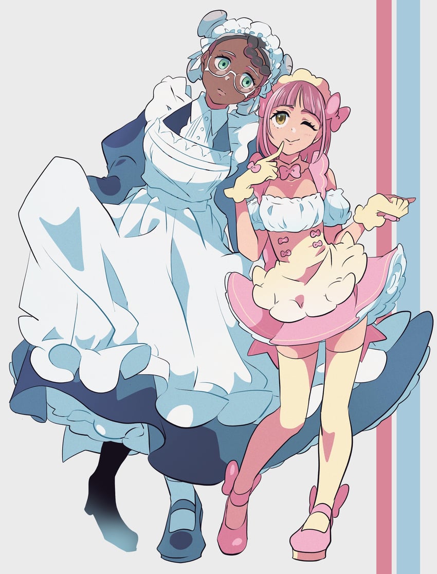 lacey and amarys (pokemon and 1 more) drawn by maruboku