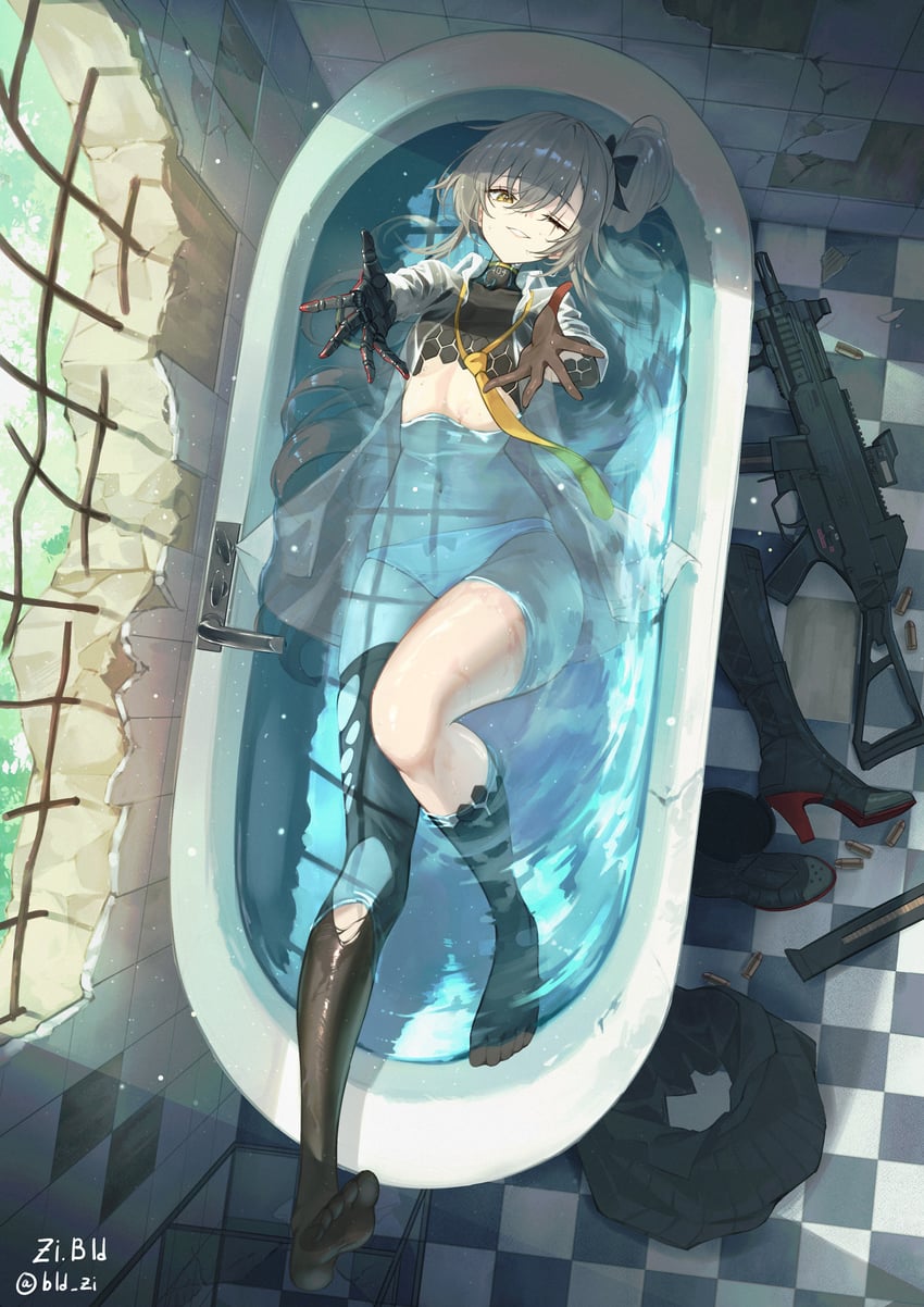 ump45 and leva (girls' frontline and 1 more) drawn by bld_zi