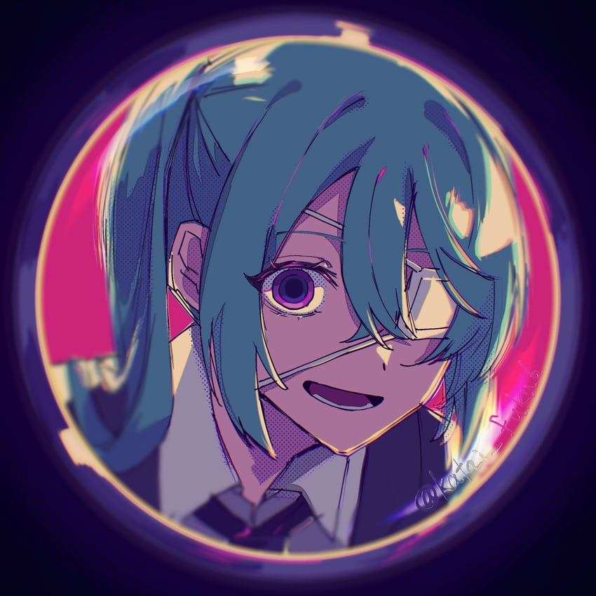 hatsune miku (vocaloid and 1 more) drawn by hanabukuro