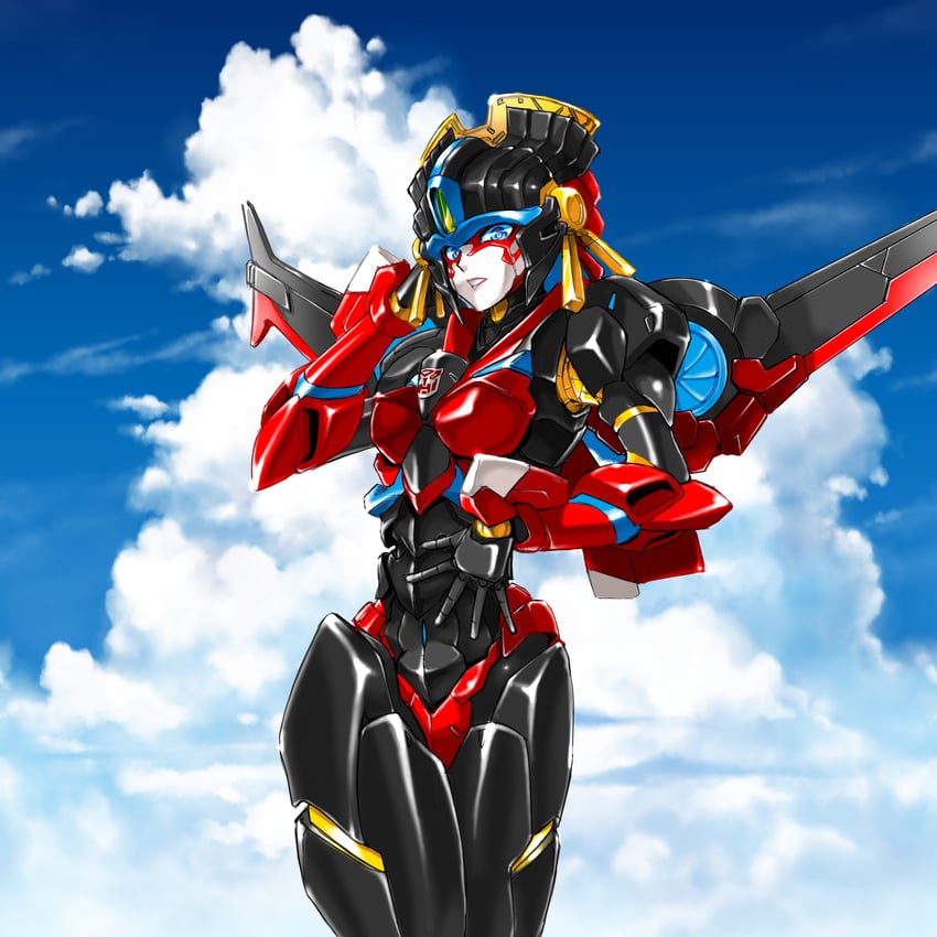windblade and flame toys windblade (transformers and 1 more) drawn by juuta-rou