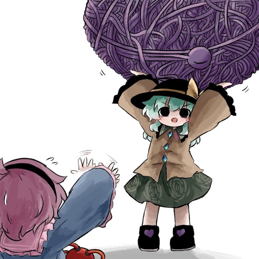 komeiji koishi and komeiji satori (touhou) drawn by heripantomorrow