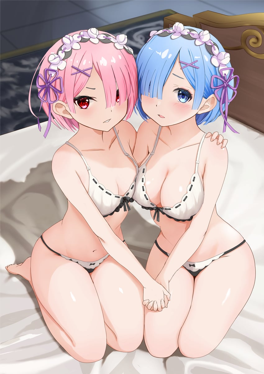rem and ram (re:zero kara hajimeru isekai seikatsu) drawn by gibun_(sozoshu)