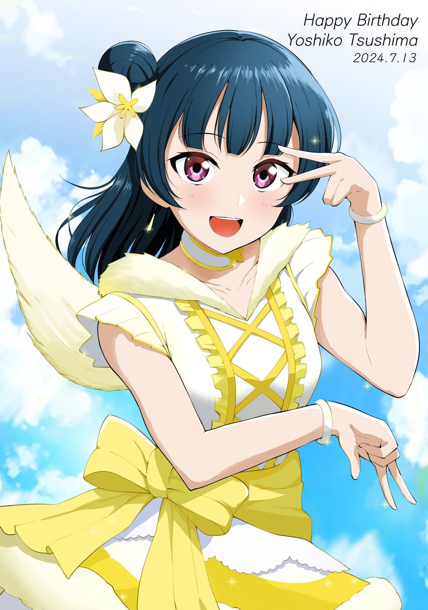 tsushima yoshiko (love live! and 1 more) drawn by barkhorn0331