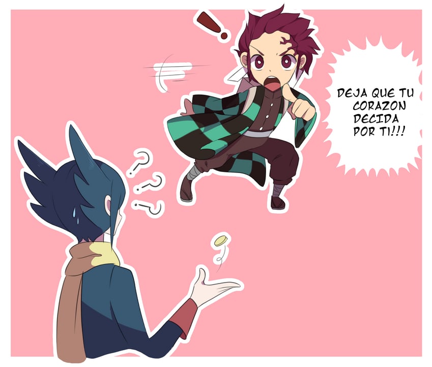 kamado tanjirou and grimsley (pokemon and 2 more) drawn by naelle_(pkmn_realidea)