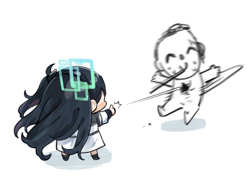sensei, doodle sensei, and aris (blue archive and 2 more) drawn by 2ta2ta