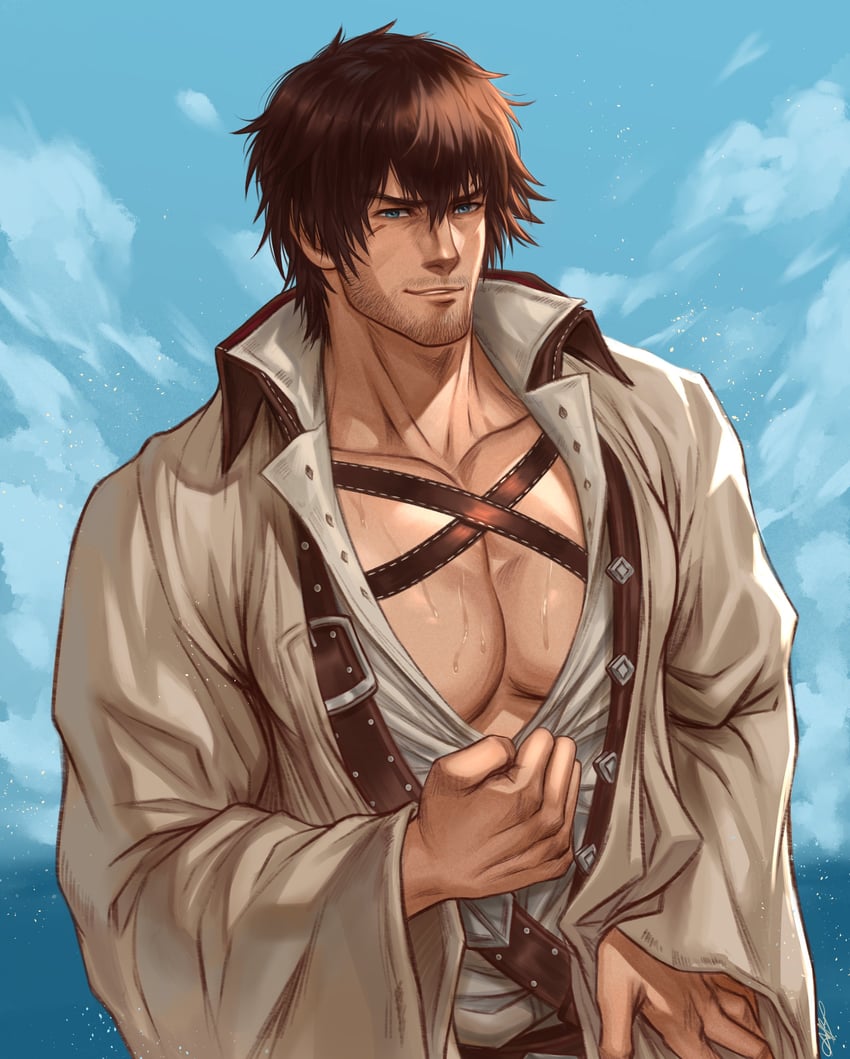 warrior of light and adventurer (final fantasy and 1 more) drawn by koji_henrik
