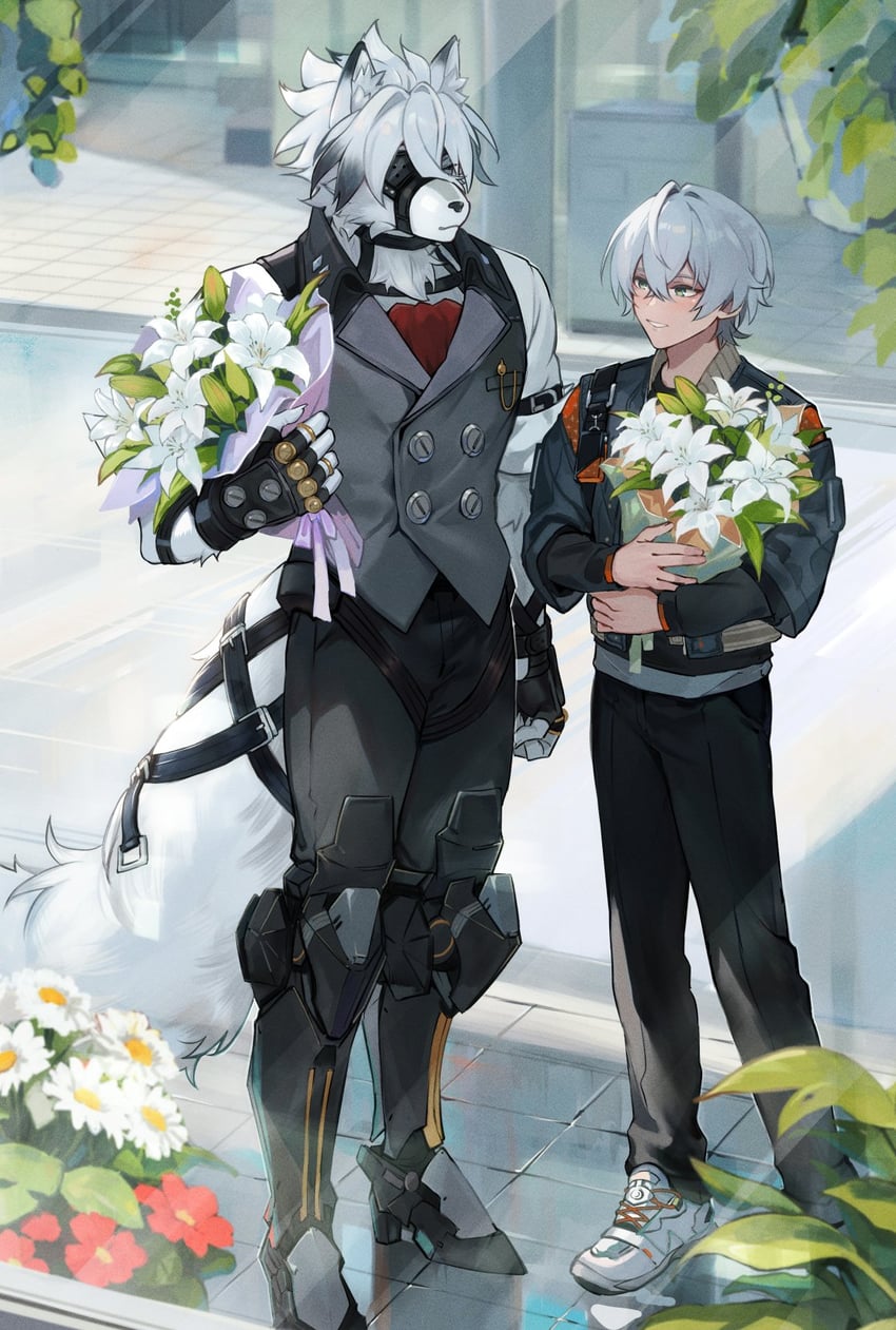 wise and von lycaon (zenless zone zero) drawn by ne1192z10a