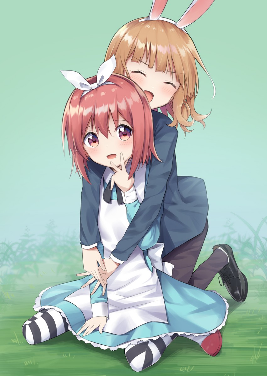 akaza akari and oomuro sakurako (yuruyuri) drawn by nazuna_(nazuna_a2)