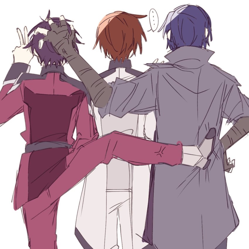 athrun zala, kira yamato, and shinn asuka (gundam and 2 more) drawn by er1ji6ou2004