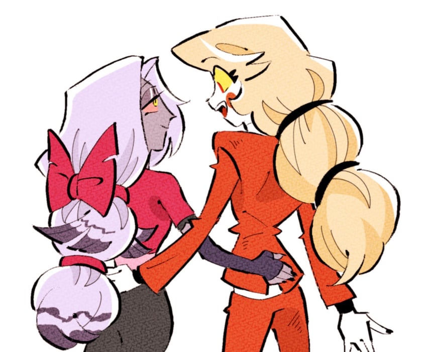 charlie morningstar and vaggie (hazbin hotel) drawn by yasutak1192
