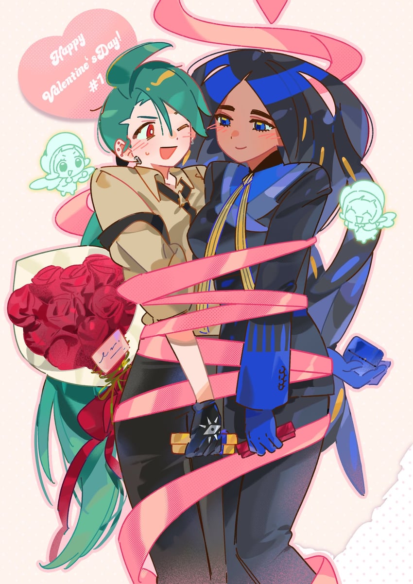 rika, geeta, and poppy (pokemon and 1 more) drawn by nanaasuzy