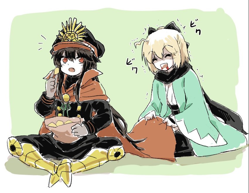okita souji and oda nobunaga (fate and 2 more) drawn by nejikyuu