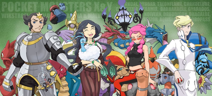 altaria, chandelure, gyarados, scizor, aegislash, and 15 more (pokemon and 1 more) drawn by wackybee