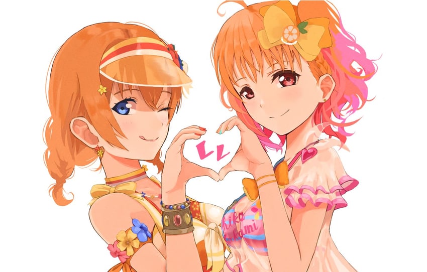 kosaka honoka and takami chika (love live! and 3 more) drawn by yanase_eiwa
