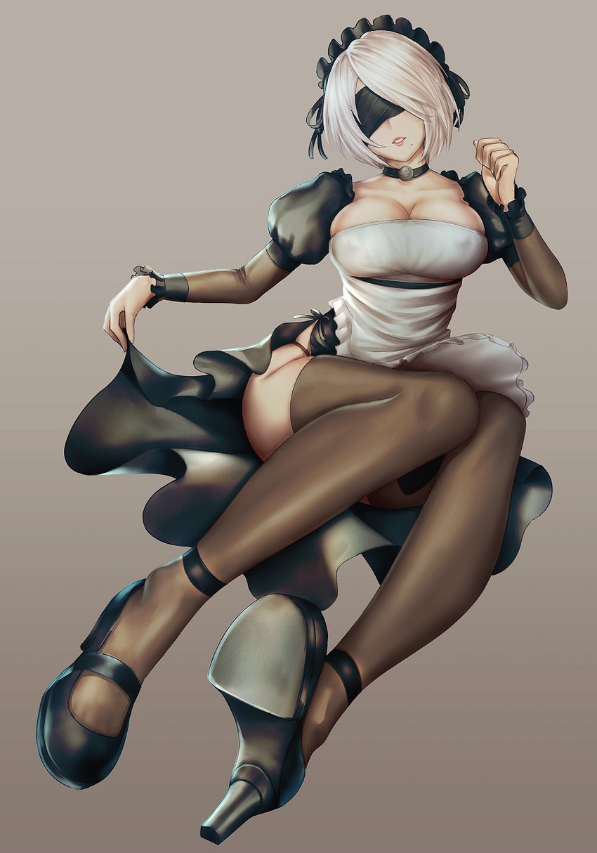 2b (nier and 1 more) drawn by kurone_rinka
