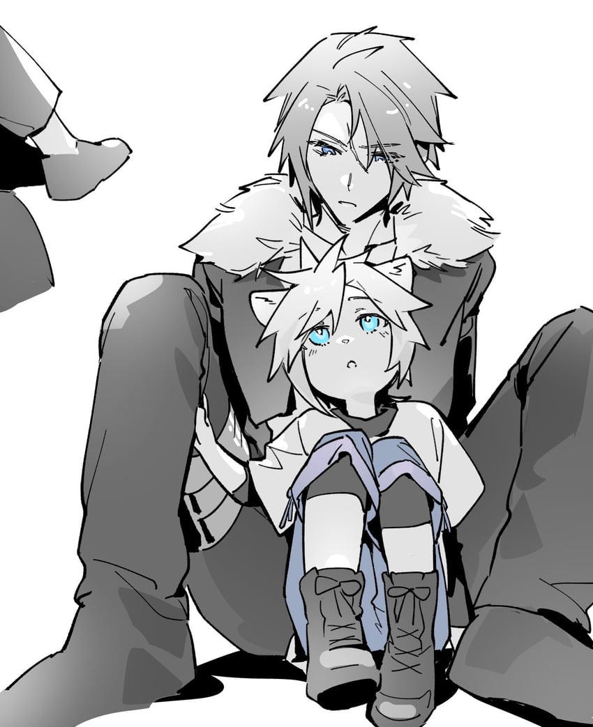 cloud strife and squall leonhart (final fantasy and 3 more) drawn by lily_(shio1006)