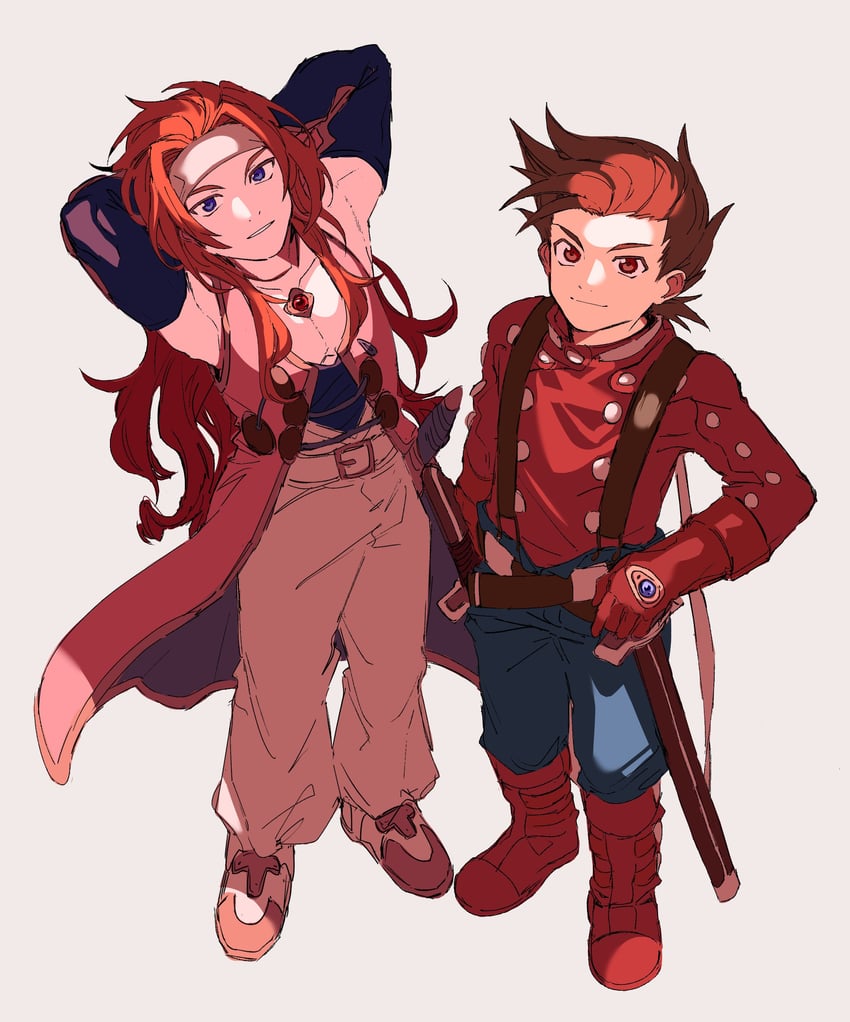 lloyd irving and zelos wilder (tales of and 1 more) drawn by aemono_(lemolemo_lmn)