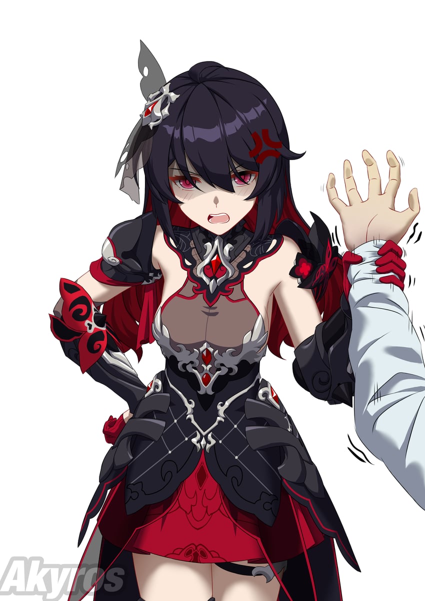 seele vollerei, seele, and captain (honkai and 1 more) drawn by akyros