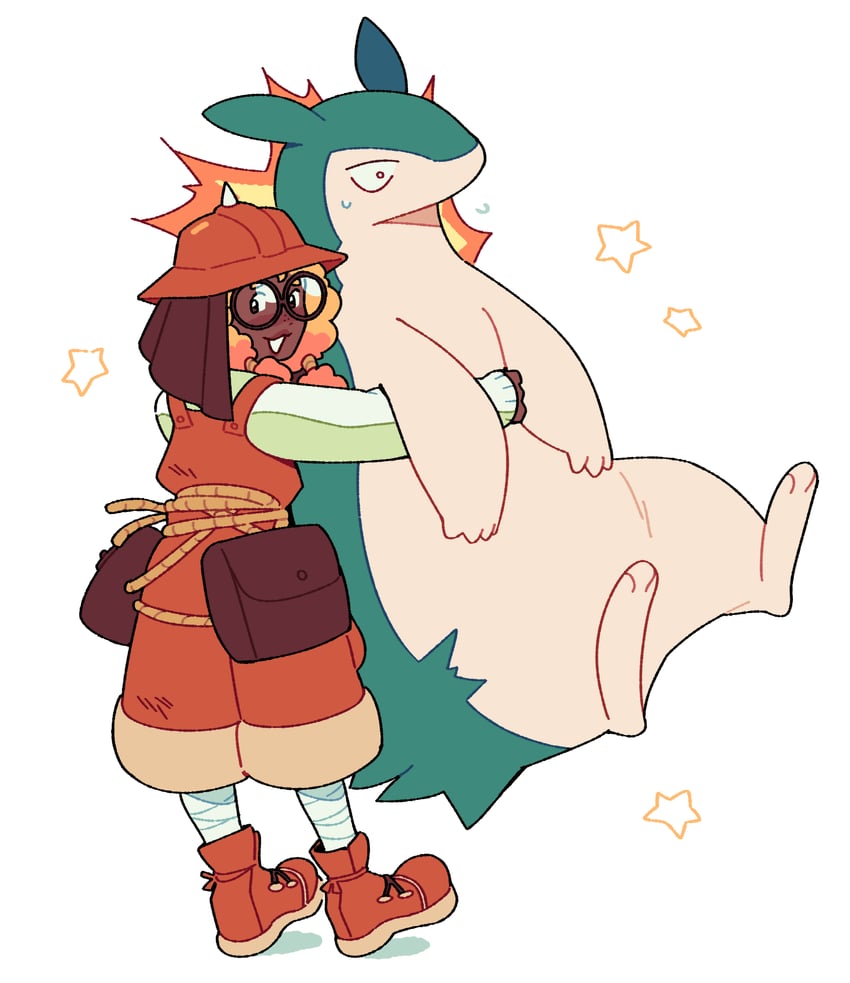 typhlosion (original and 1 more) drawn by fourleafisland