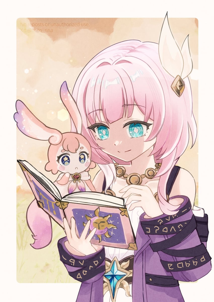 cyrene and mem (honkai and 1 more) drawn by hoto_rina