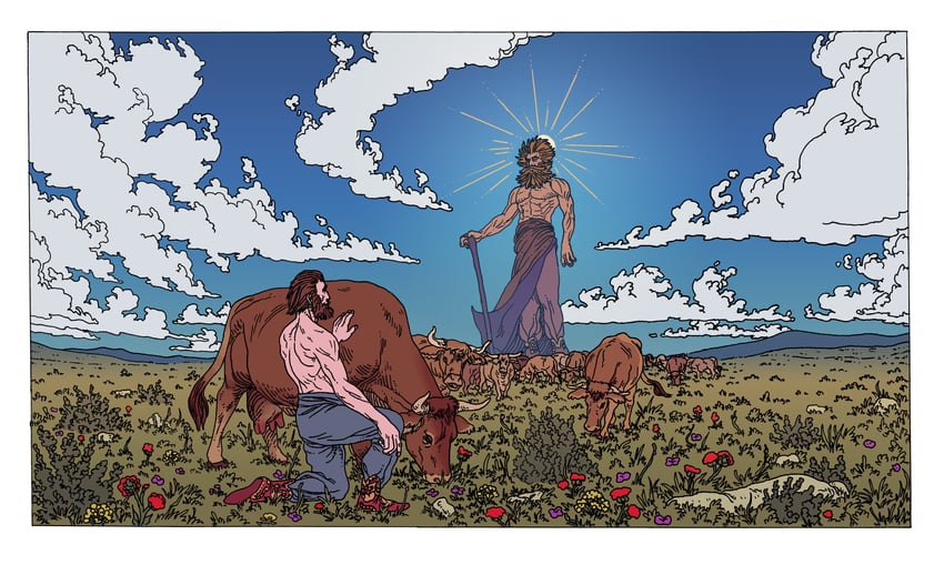 dyeus phter (proto-indo-european mythology) drawn by andrew_whyte