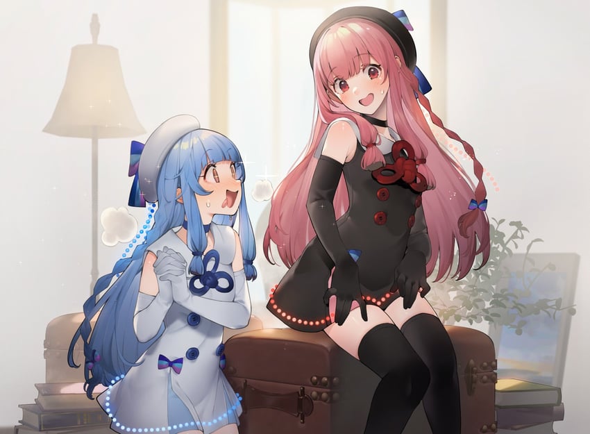 kotonoha akane and kotonoha aoi (voiceroid and 1 more) drawn by shirinda_fureiru