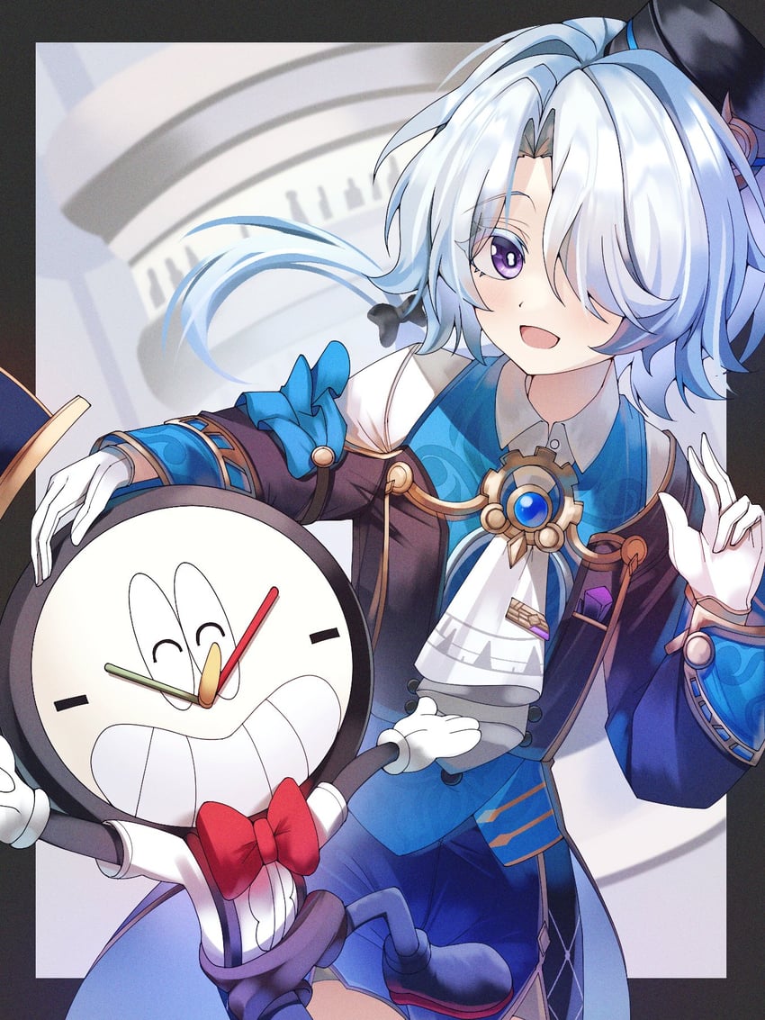 misha and clockie (honkai and 1 more) drawn by mellow_kaede