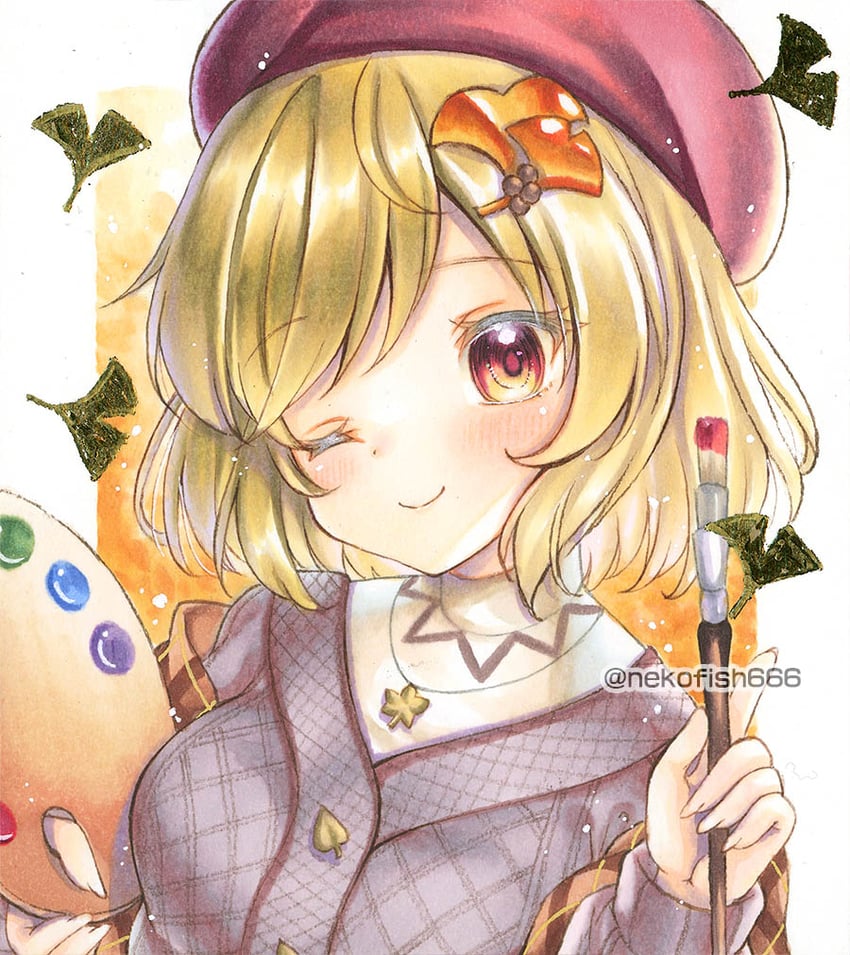 aki shizuha (touhou and 1 more) drawn by nekofish666