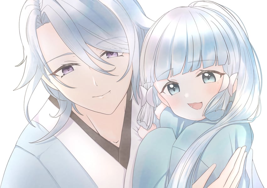 kamisato ayaka and kamisato ayato (genshin impact) drawn by nanox03
