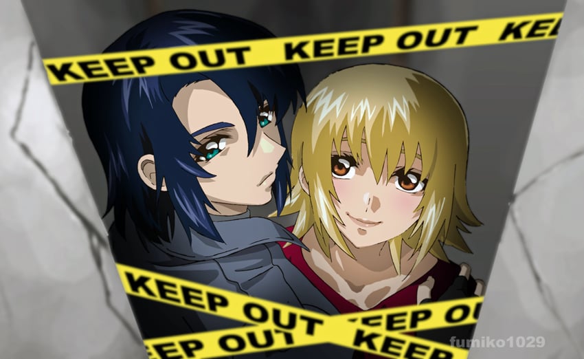 cagalli yula athha and athrun zala (gundam and 2 more) drawn by fumiko_(mesushi)