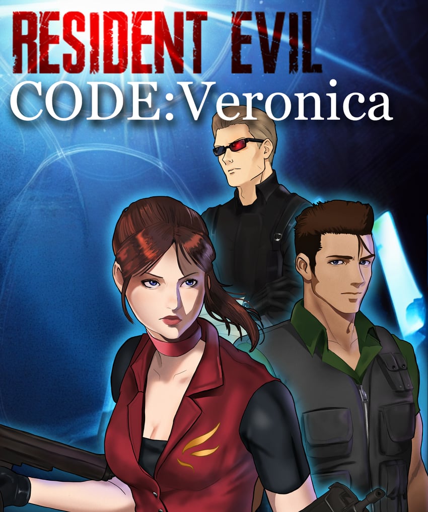 chris redfield, claire redfield, and albert wesker (resident evil and 1 more) drawn by yh114019