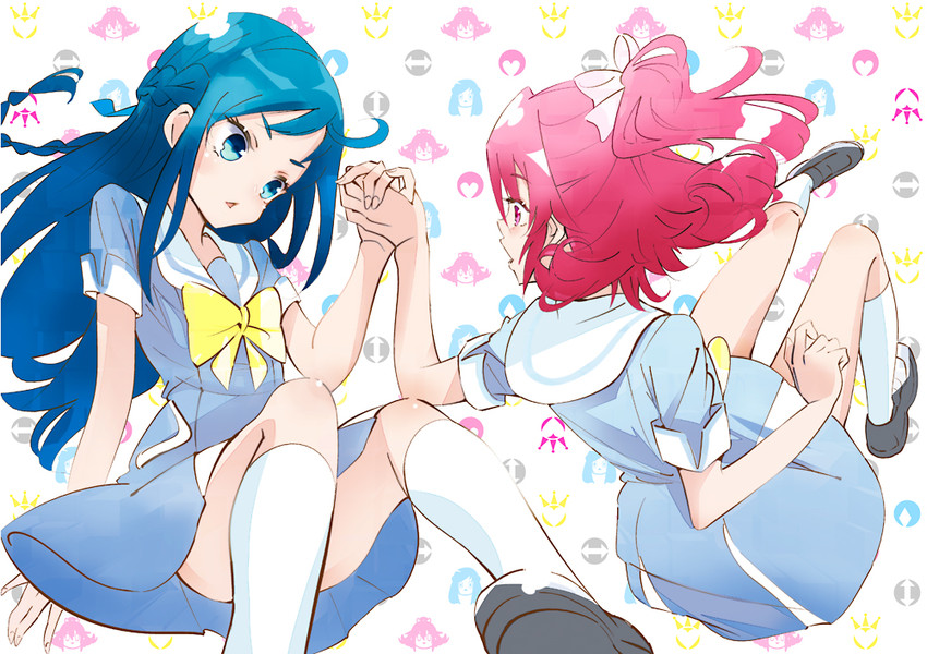 hishikawa rikka and aida mana (precure and 1 more) drawn by peach765