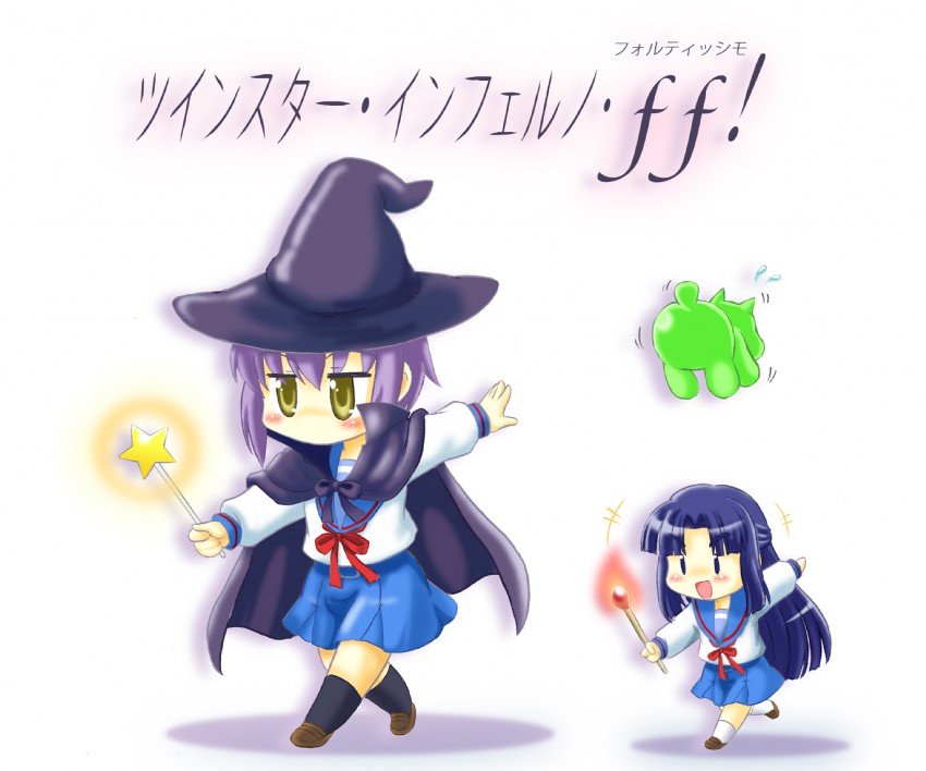 nagato yuki, asakura ryoko, achakura, and kimidori-san (suzumiya haruhi no yuuutsu and 1 more) drawn by hoshikawa_tsukimi