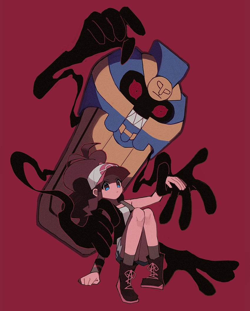 hilda and cofagrigus (pokemon and 1 more) drawn by 950magi618