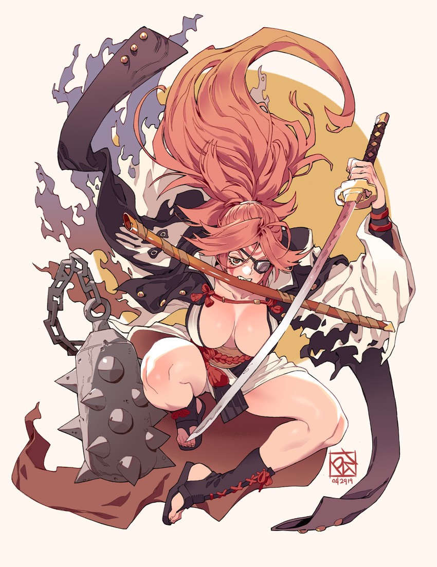 baiken (guilty gear and 1 more) drawn by poch4n