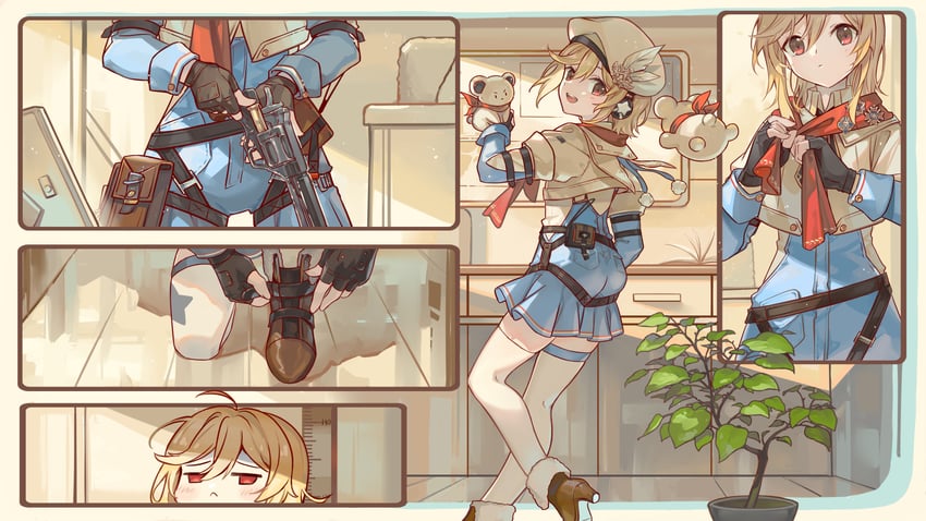 nagant revolver and nagant (girls' frontline and 1 more) drawn by kinoshita_neko