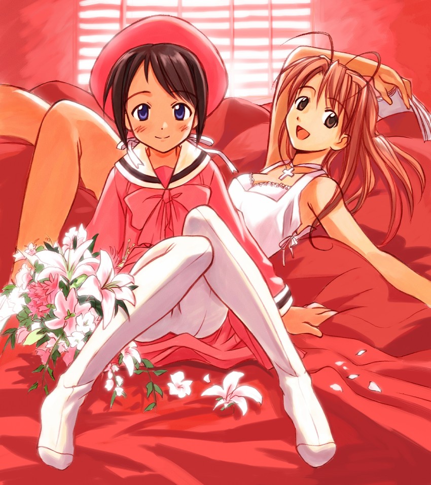 narusegawa naru and maehara shinobu (love hina) drawn by akamatsu_ken