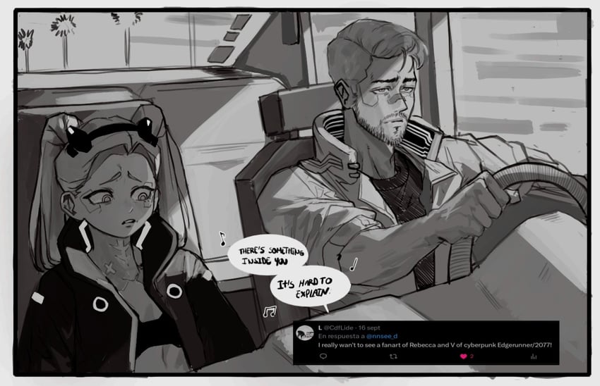 rebecca, v, and driver (cyberpunk and 3 more) drawn by nnsee_d