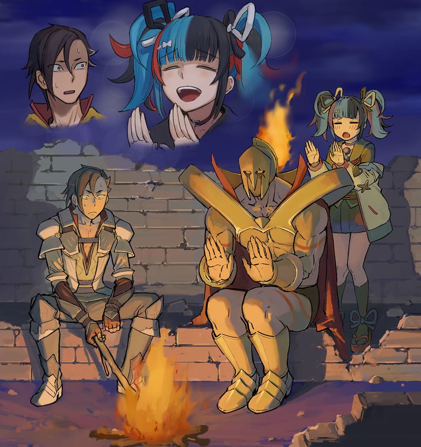 sei shounagon, mandricardo, and leonidas (fate and 1 more) drawn by b_suke