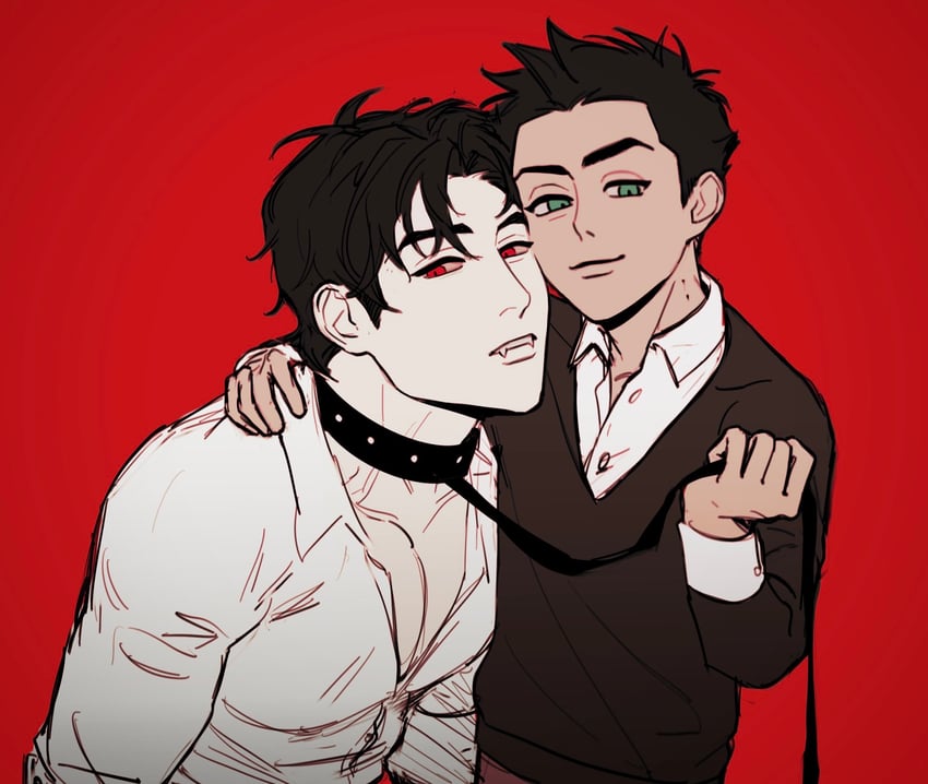 dick grayson and damian wayne (dc comics and 1 more) drawn by endure_gif