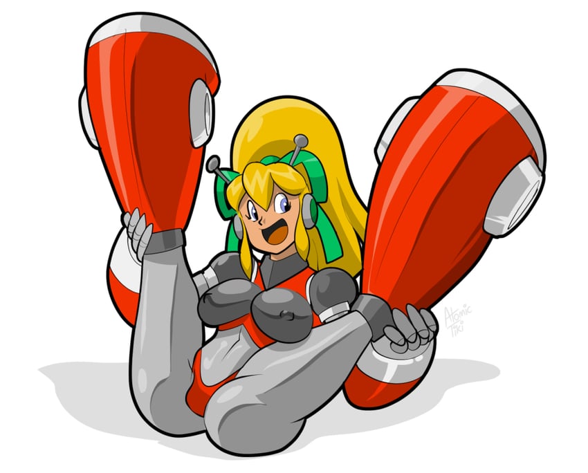 roll and hyper roll (mega man and 1 more) drawn by atomictiki