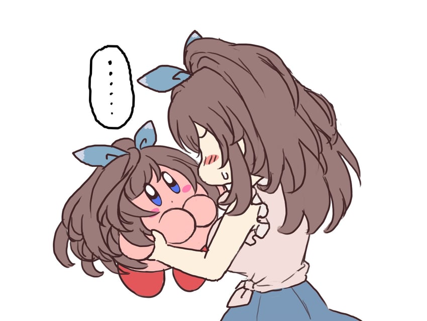 kirby and tsukioka kogane (idolmaster and 2 more) drawn by ajo_(rolan666)