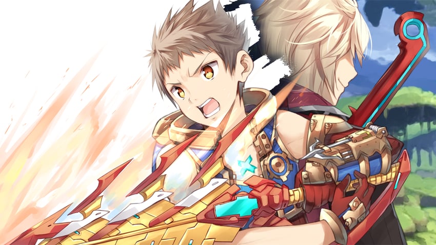 rex and shulk (xenoblade chronicles and 2 more) drawn by yappen