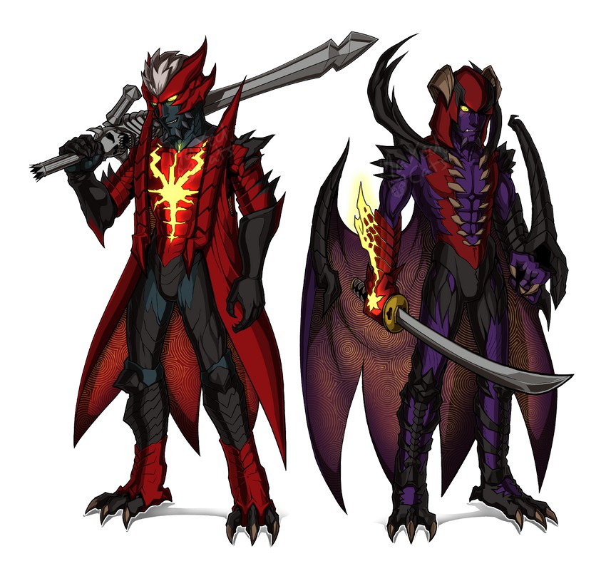 dante and nero (devil may cry and 1 more) drawn by kanellonn