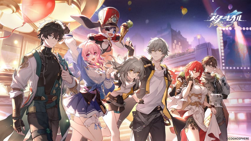 trailblazer, stelle, march 7th, acheron, caelus, and 5 more (honkai and 1 more)