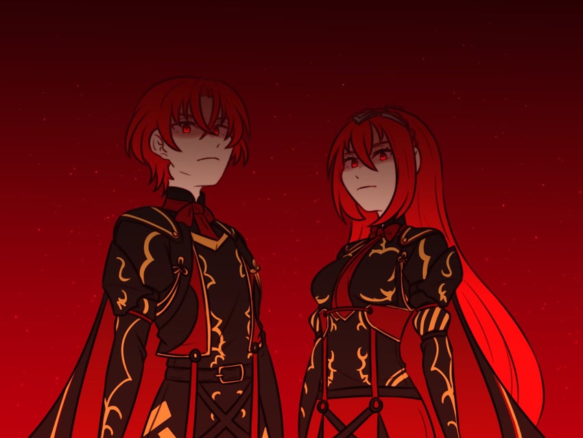 male alear and female alear (fire emblem and 2 more) drawn by zefirart