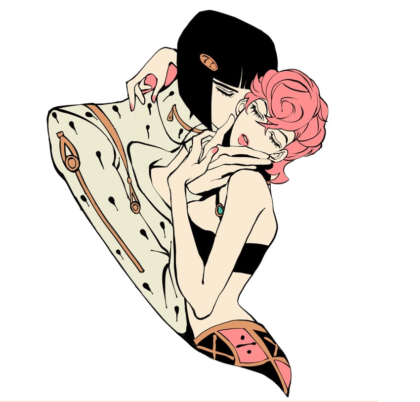 bruno bucciarati and trish una (jojo no kimyou na bouken and 1 more) drawn by clamchowder55
